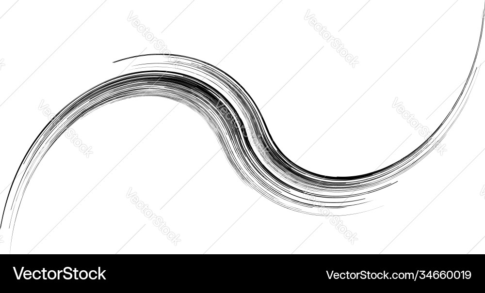 Curve rotated volute helix shape spiral swirl Vector Image