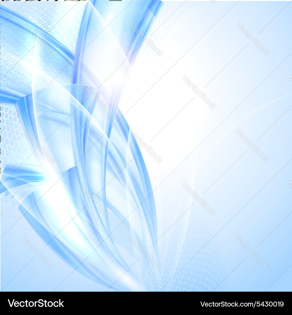 Dynamic Blue Wave Pattern vector image