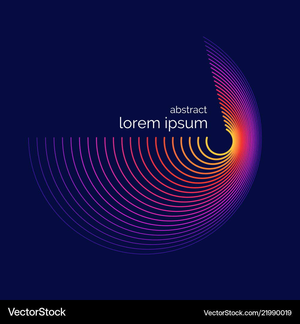Dynamic Colored Lines Abstract vector image