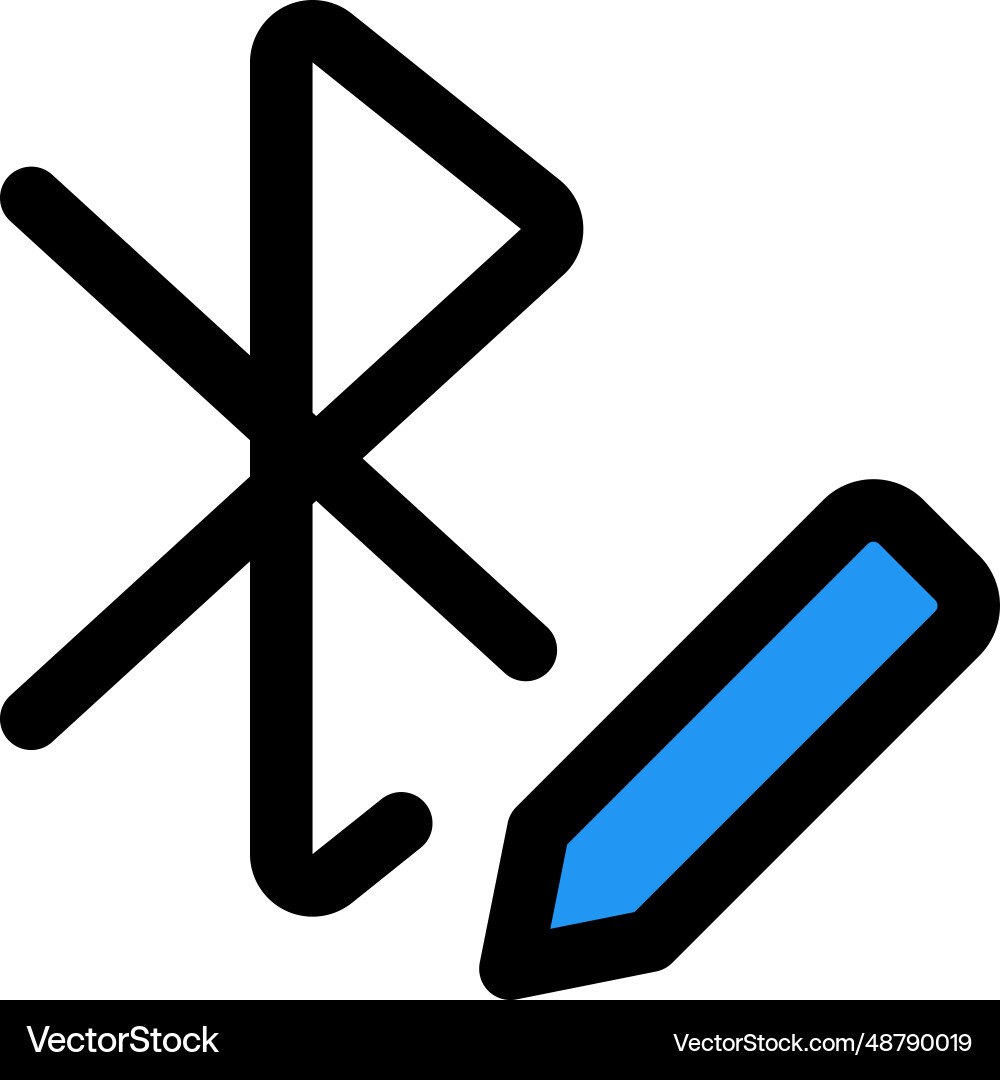 Editing the name in bluetooth option vector image