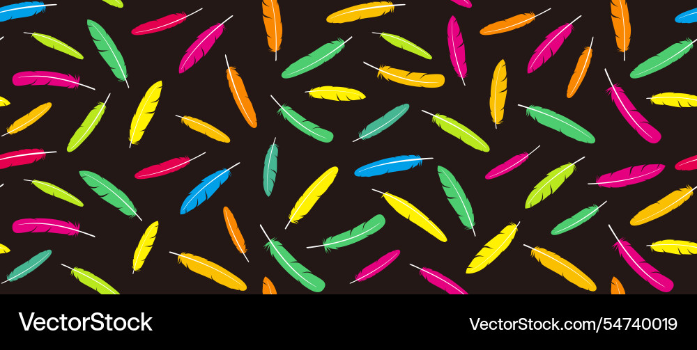 Feather seamless pattern Feather seamless pattern vector image