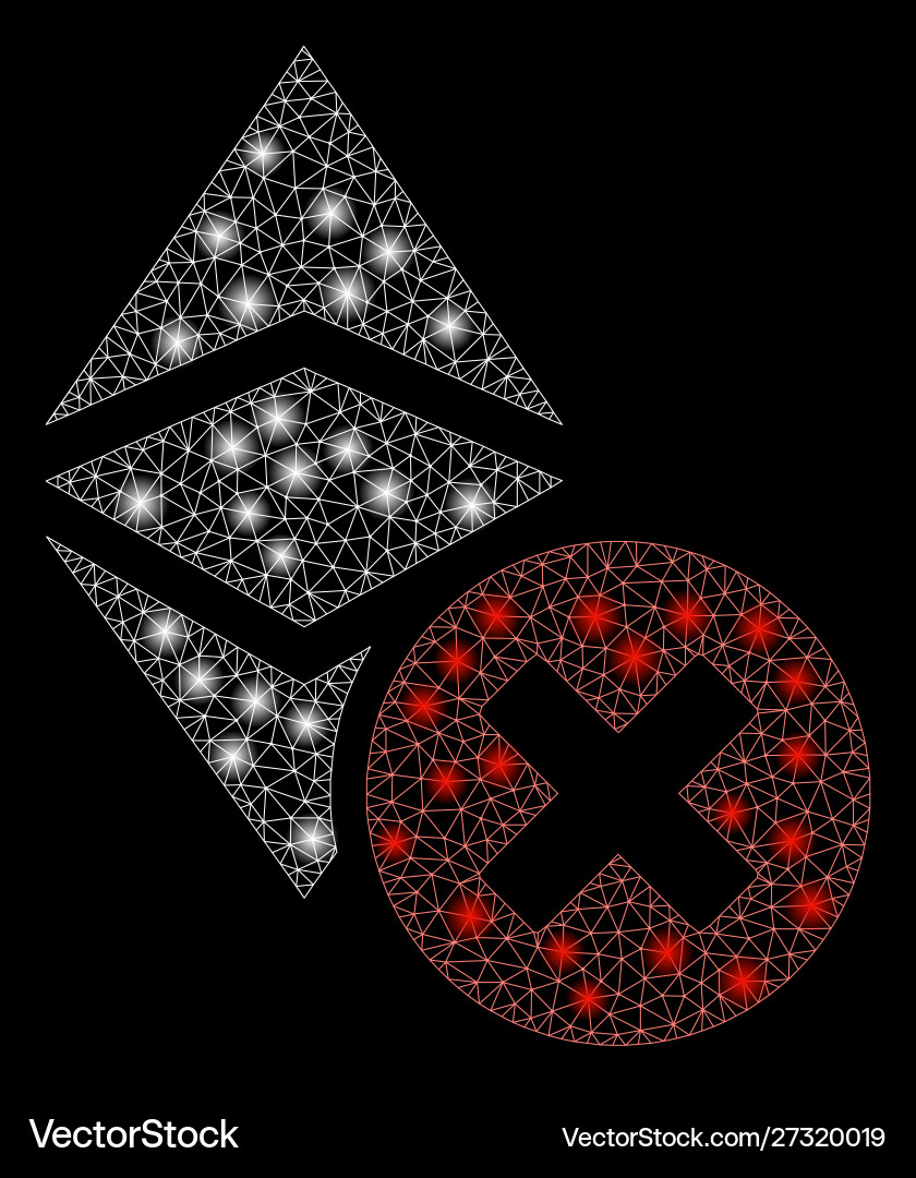 Flare mesh 2d wrong ethereum classic with Flare mesh 2d wrong ethereum classic with vector image