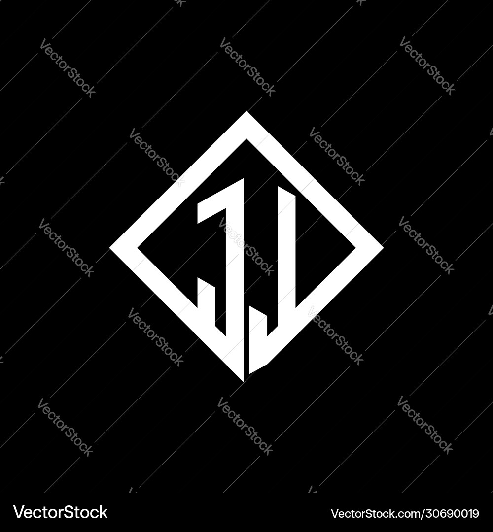 Jl logo monogram with square rotate style design Jl logo monogram with square rotate style design Vector Image