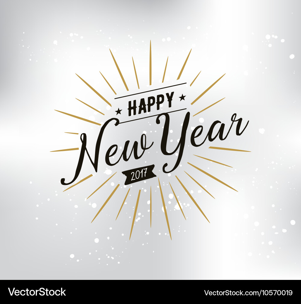 New Year Typography vector image