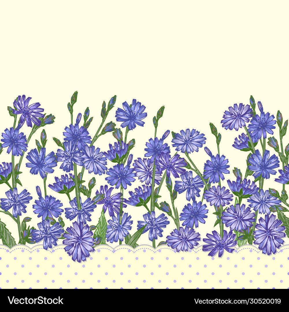 Pattern with realistic botanical color sketch Pattern with realistic botanical color sketch vector image