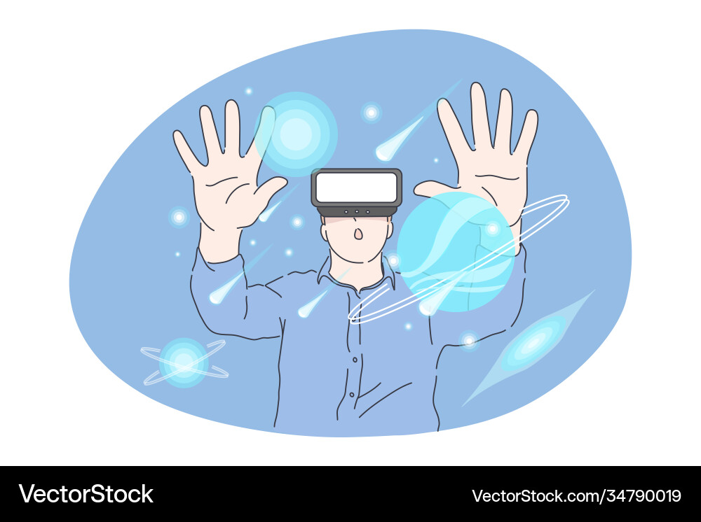 People movie parallel reality visual effects Vector Image