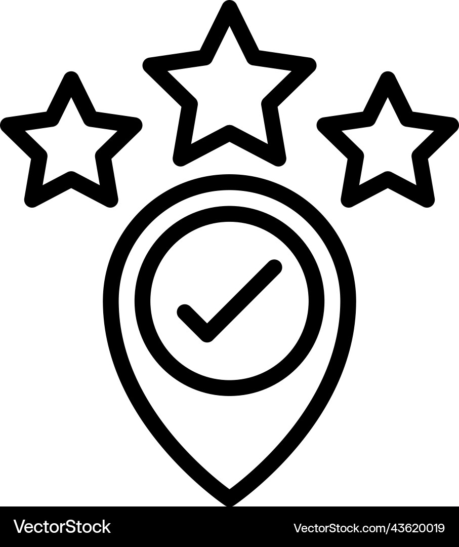 Rating icon location map and navigation Vector Image
