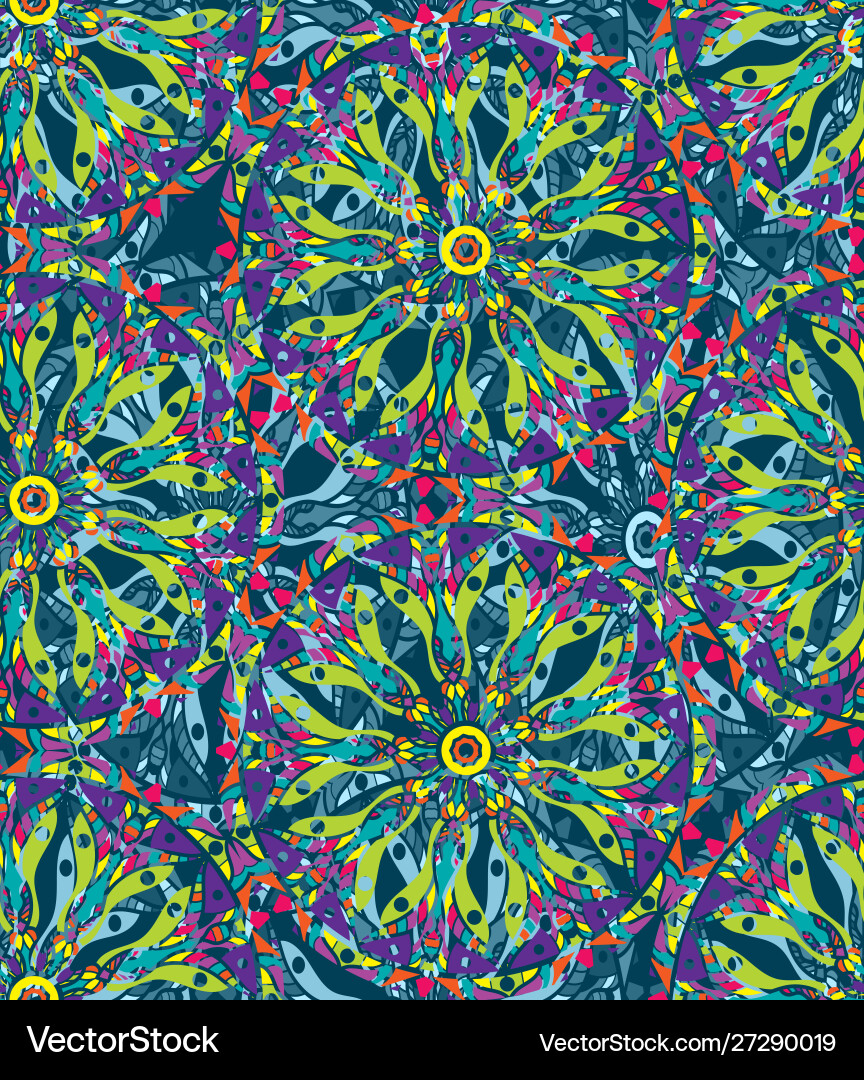 Seamless repeating floral pattern consisting Seamless repeating floral pattern consisting Vector Image
