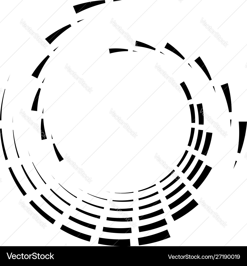 Segmented circle with rotationcircular and radial Segmented circle with rotationcircular and radial Vector Image