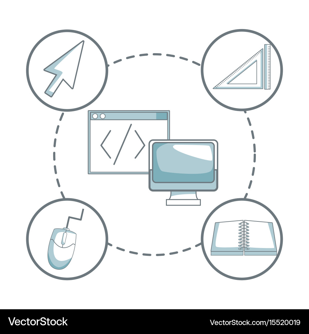 White background with silhouette color sections vector image