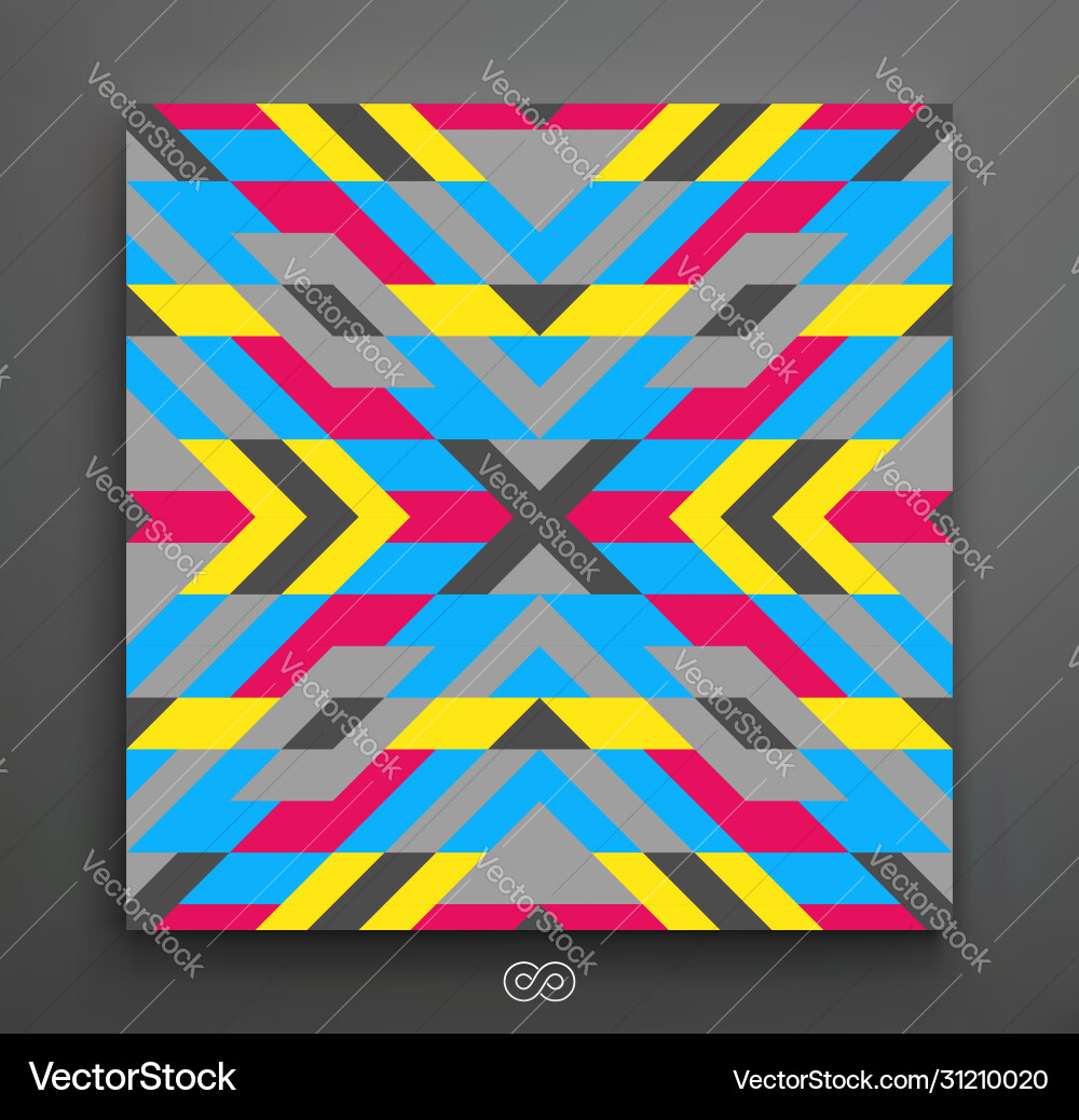 Abstract mosaic pattern geometric background color Vector Image