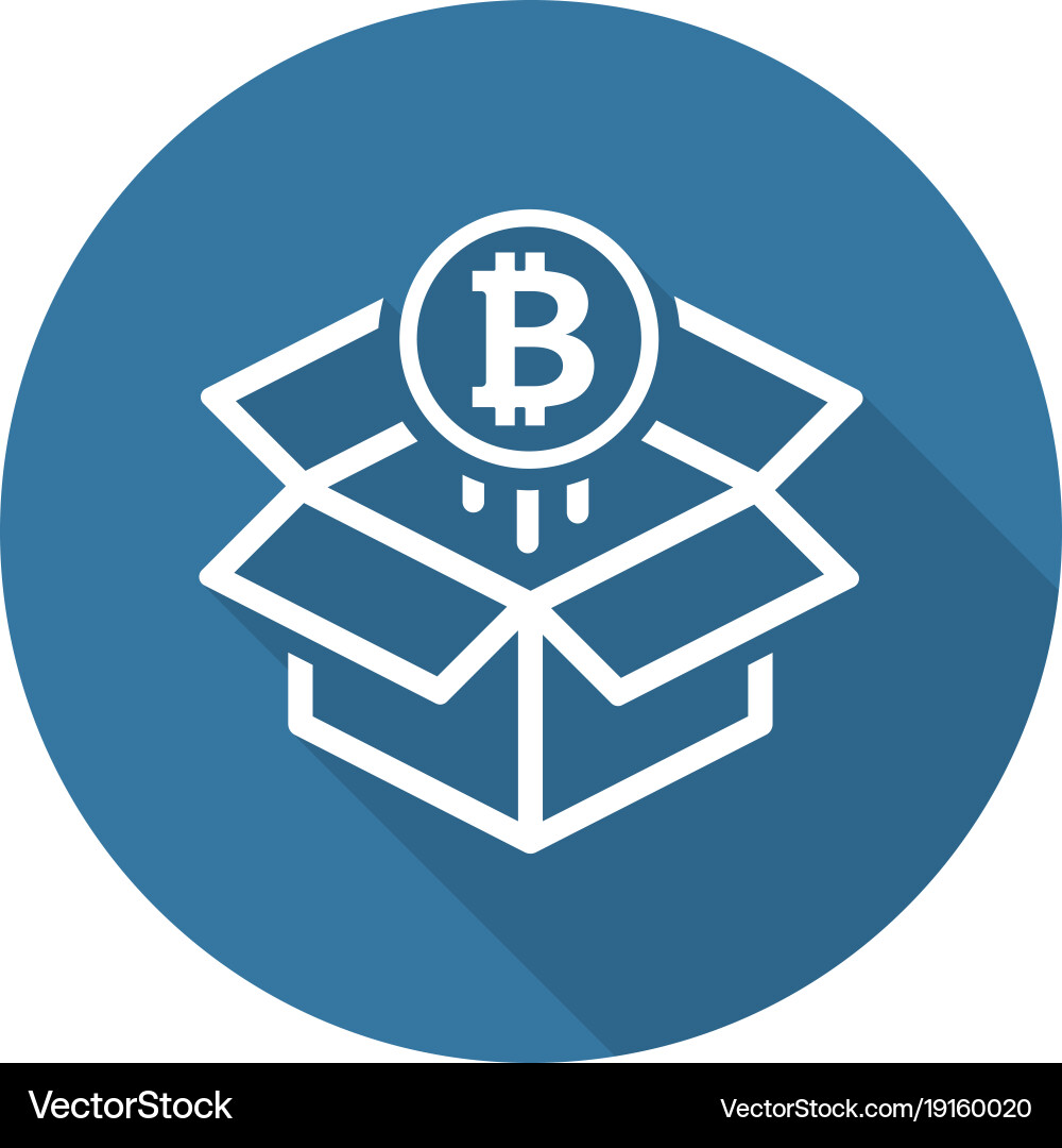 Bitcoin block reward icon – Royalty-Free Vector | VectorStock