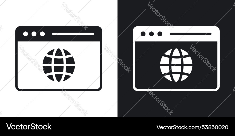 Browser icon set Browser icon set vector image