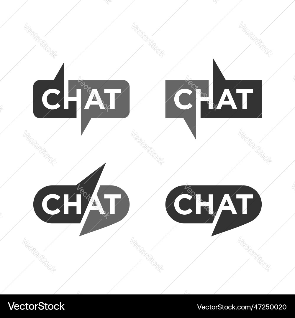 Chat collection with unique concept Vector Image