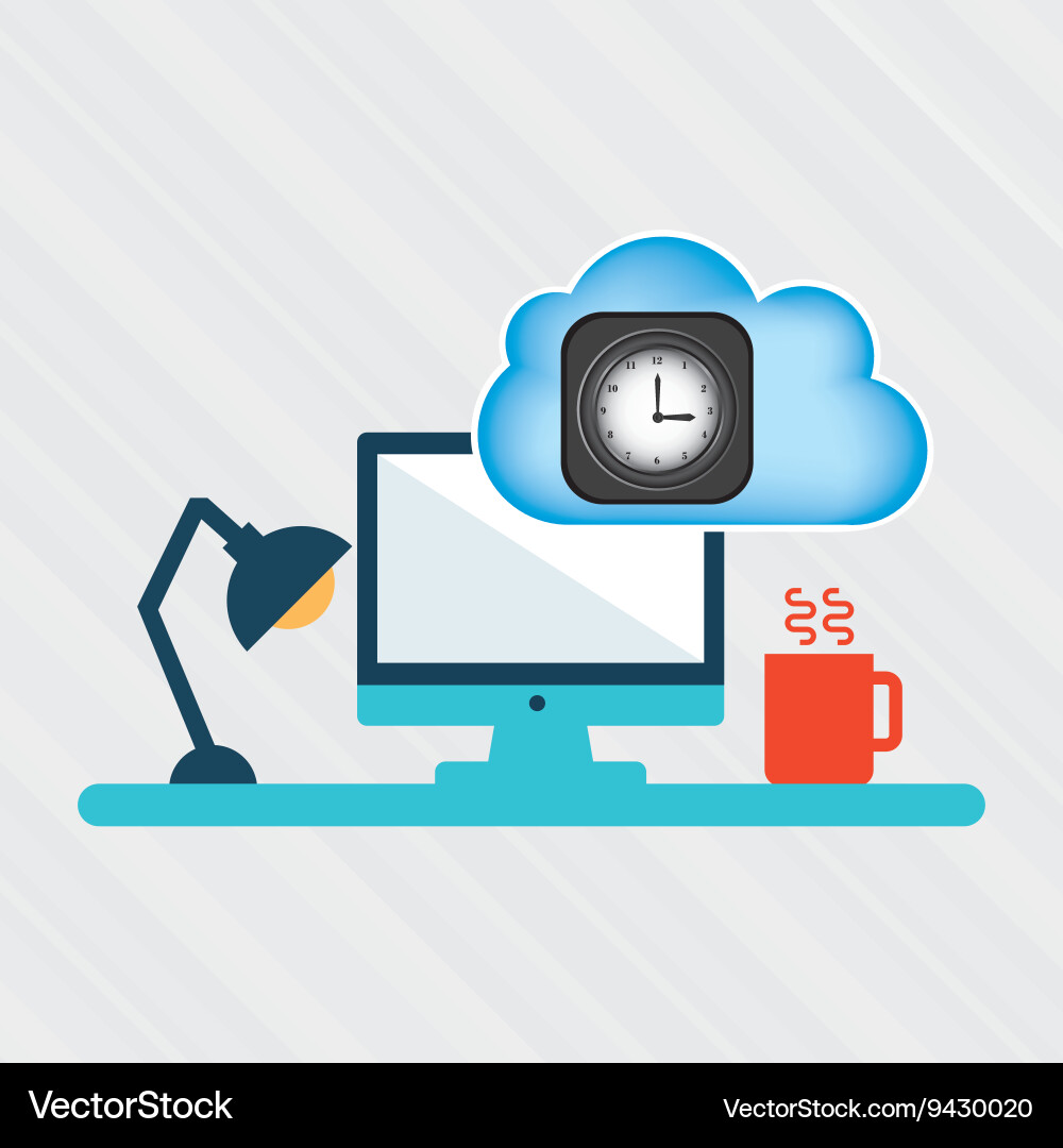 Cloud computing design vector image