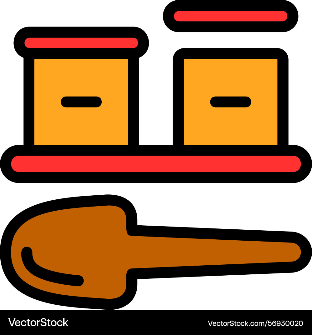 Condiment set line filled style icon design Vector Image