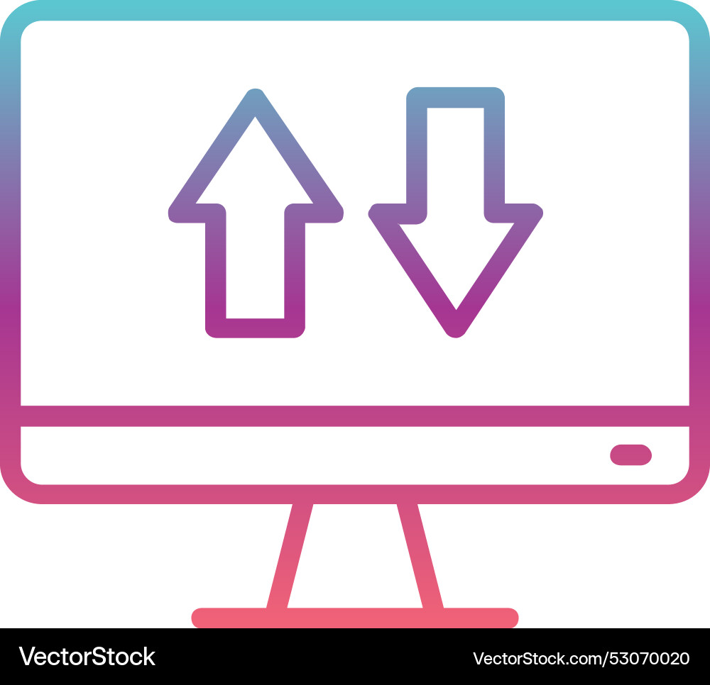 Data visualization line gradient design vector image