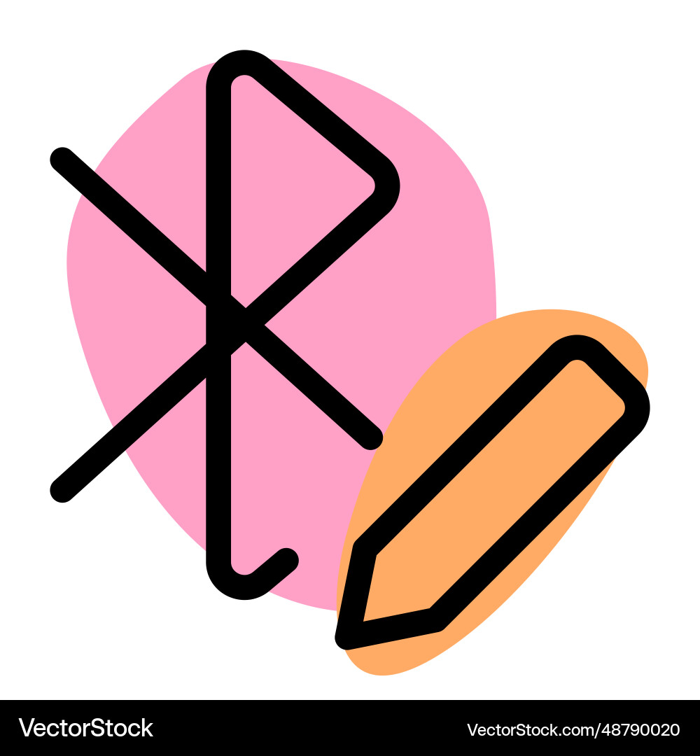 Editing the name in bluetooth option vector image