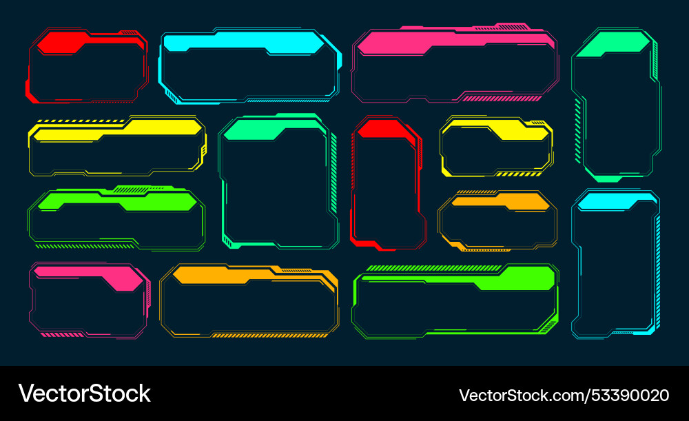 Futuristic hud or ui elements sci-fi user Futuristic hud or ui elements sci-fi user vector image