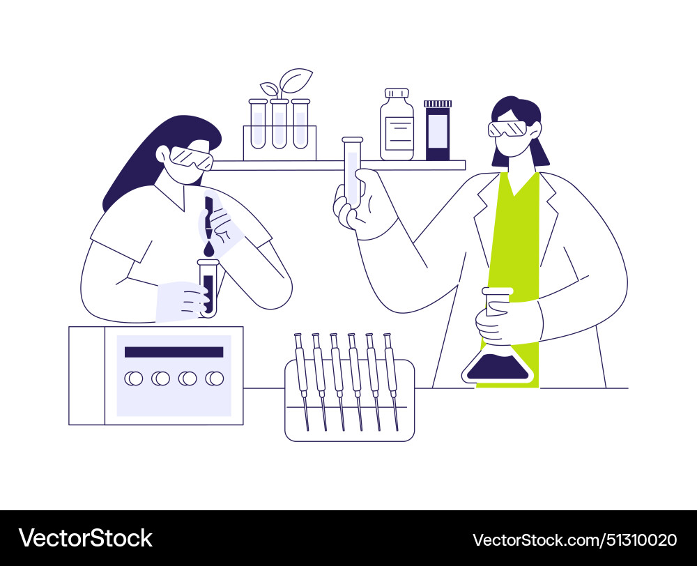 Lab Experiment Setup vector image
