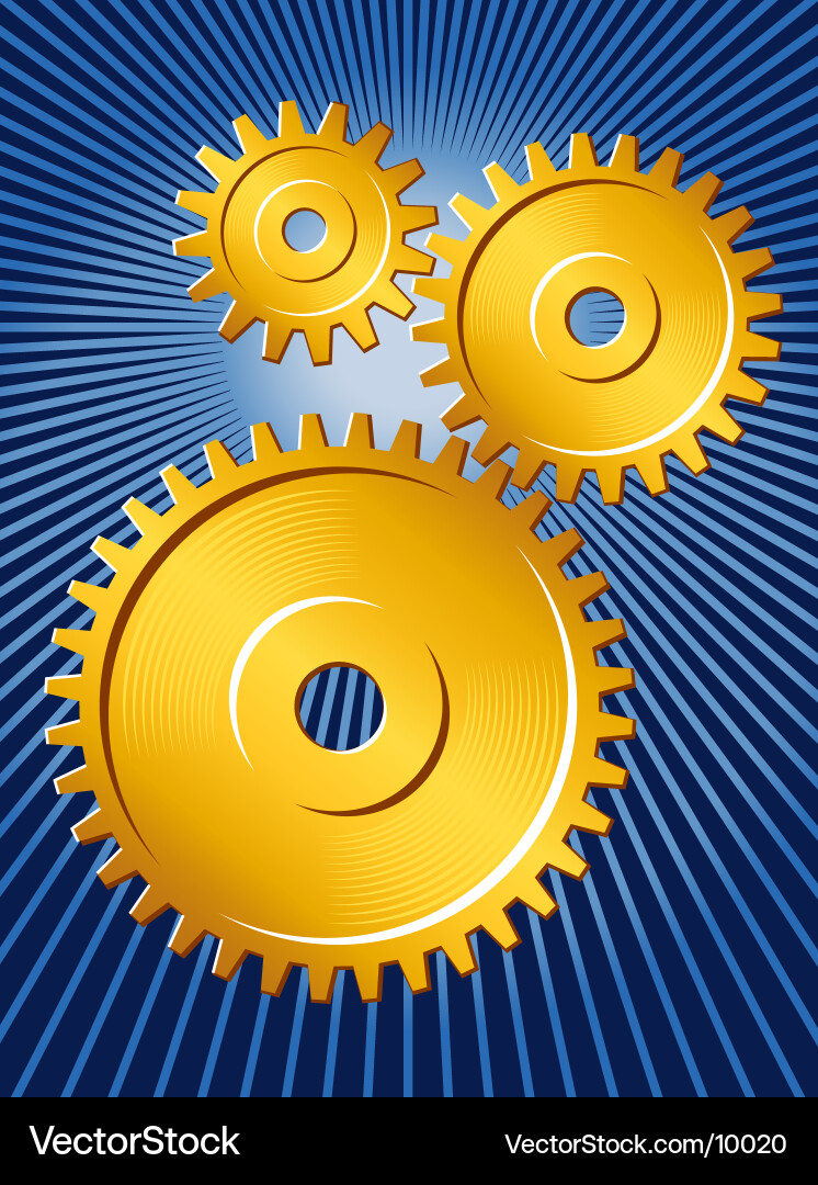Meshed Gears Vector Image