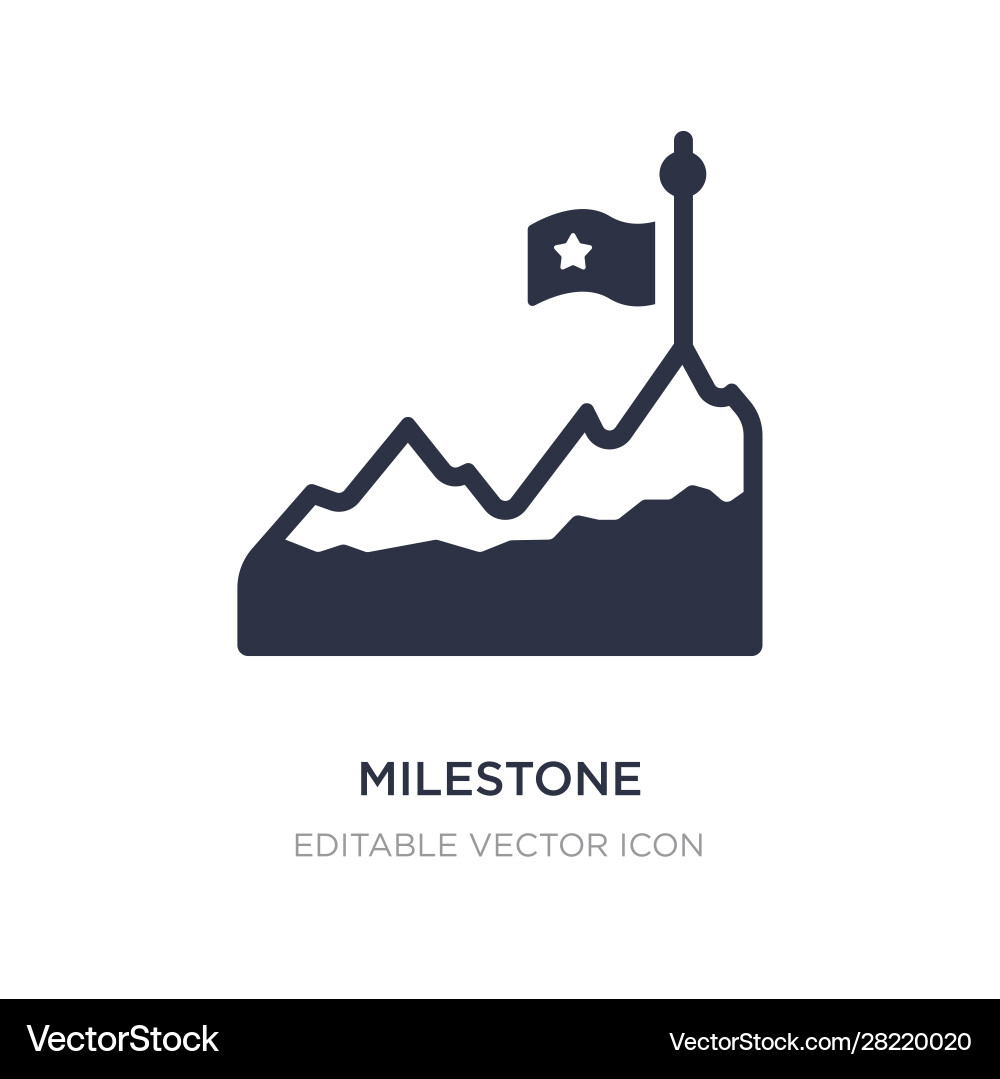 Milestone icon on white background simple element Milestone icon on white background simple element vector image