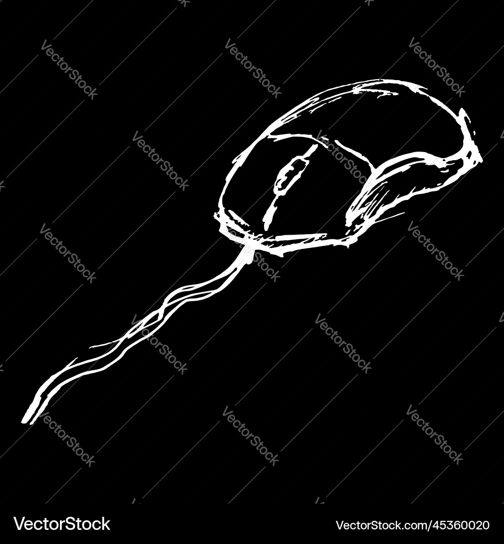 Monochrome computer mouse sketched line art Monochrome computer mouse sketched line art vector image
