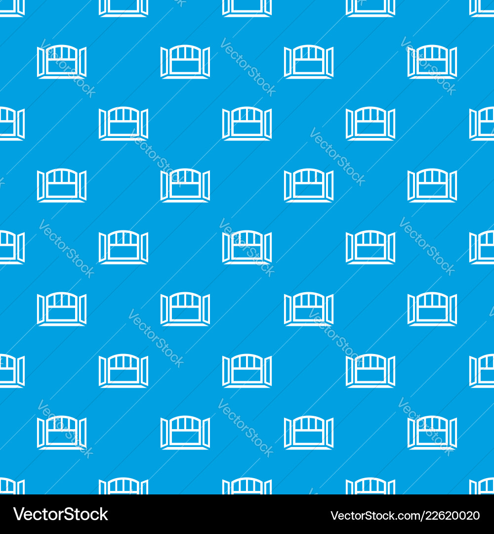 Open semicircular window frame pattern vector image