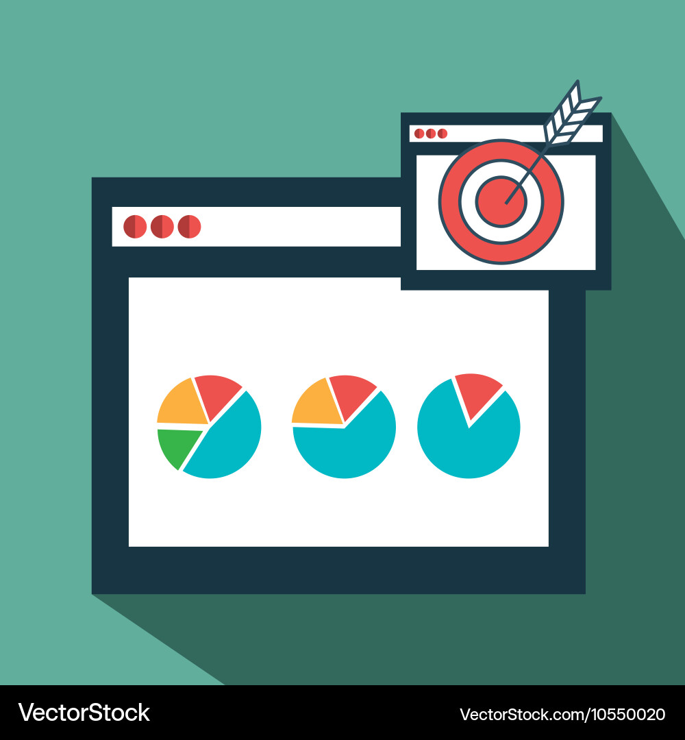 Page web internet target vector image
