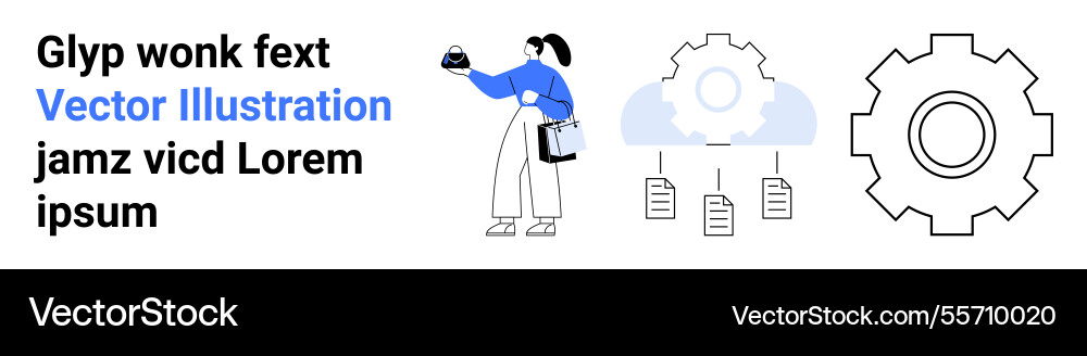 Professional analyzing data flow between cloud Professional analyzing data flow between cloud vector image
