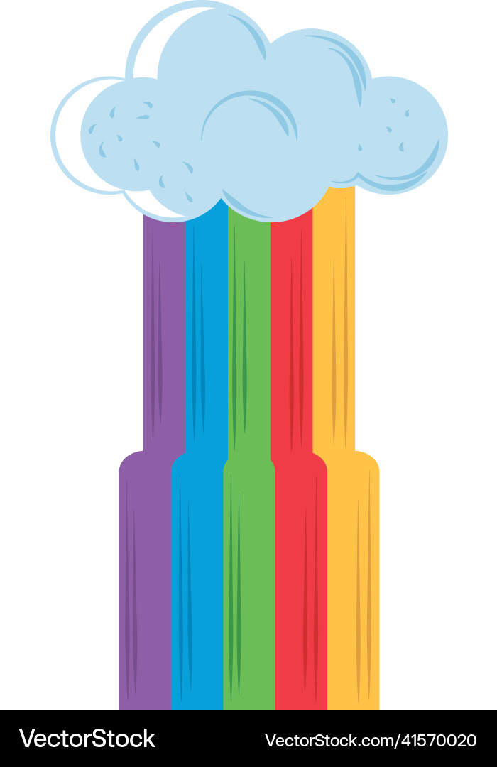 Rainbow and cloud Royalty Free Vector Image - VectorStock