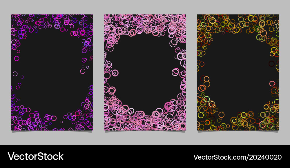 Random circle background round brochure border vector image
