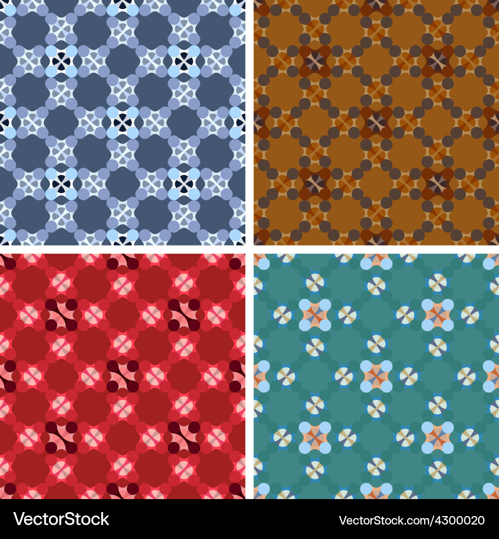 Seamless abstract art pattern set vector image