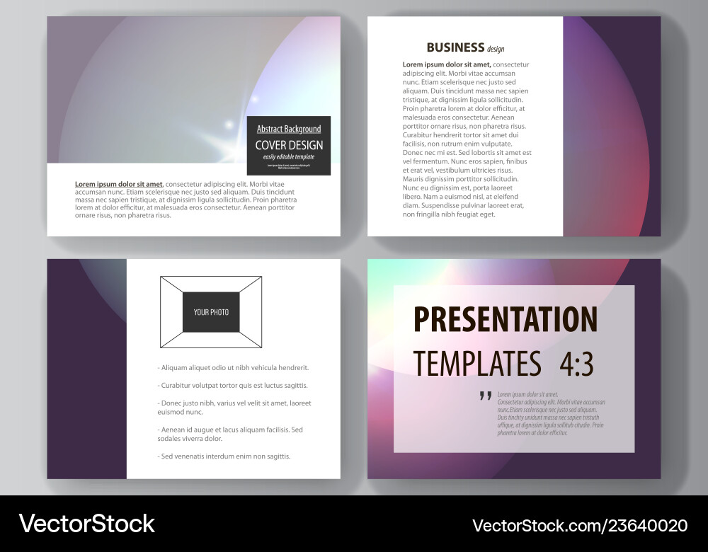 Set of business templates for presentation slides Set of business templates for presentation slides vector image