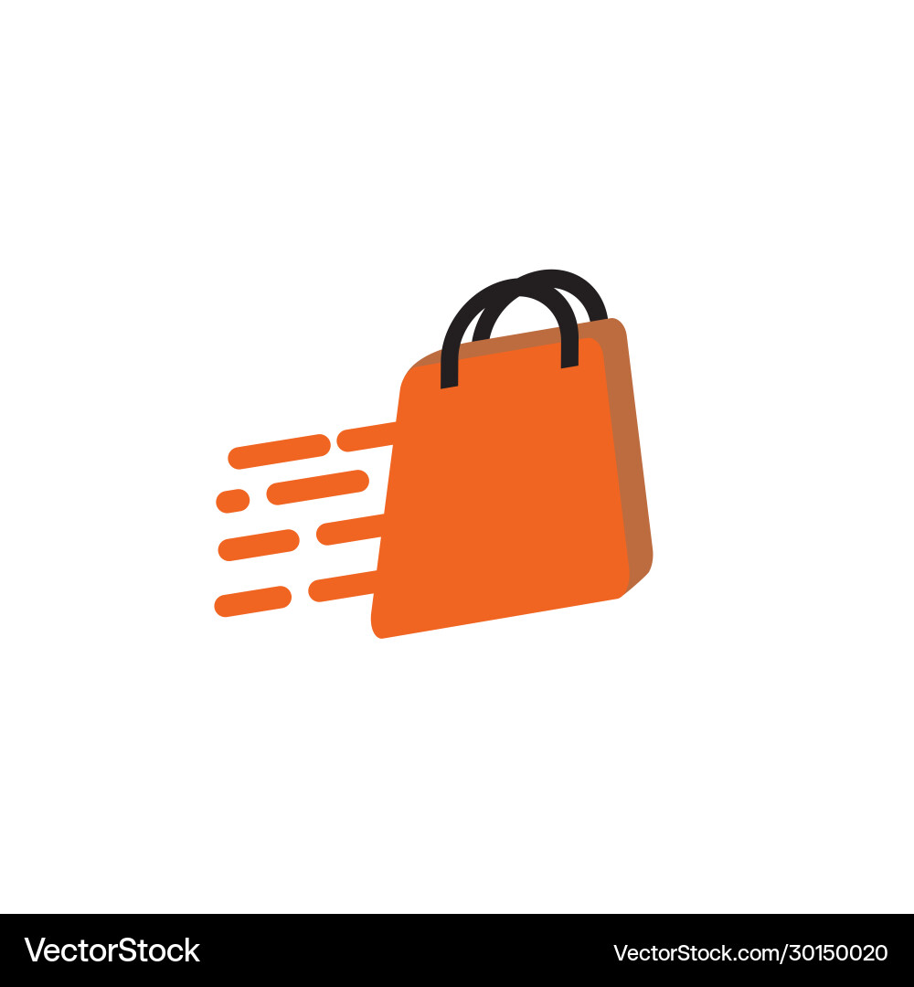 Shopping bag icon logo design Royalty Free Vector Image