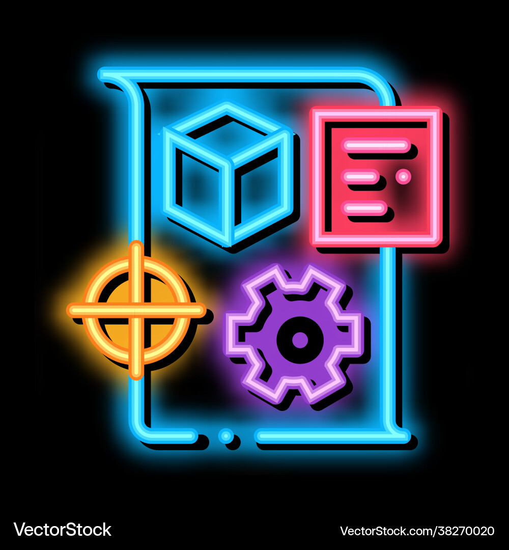 Technical dispatch neon glow icon Royalty Free Vector Image