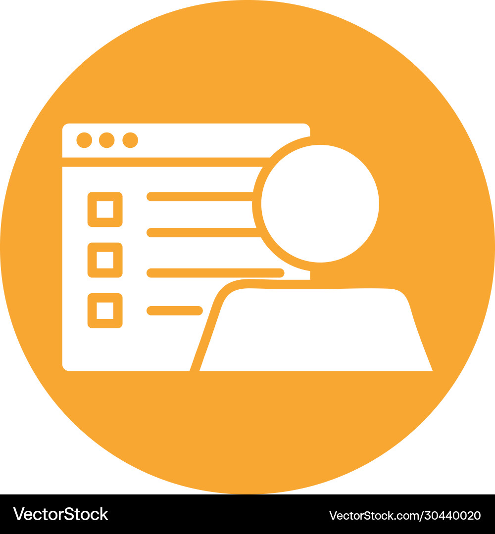 Template-Webseite mit Benutzer avatar block style Symbol Template-Webseite mit Benutzer avatar block style Symbol Vektorbild