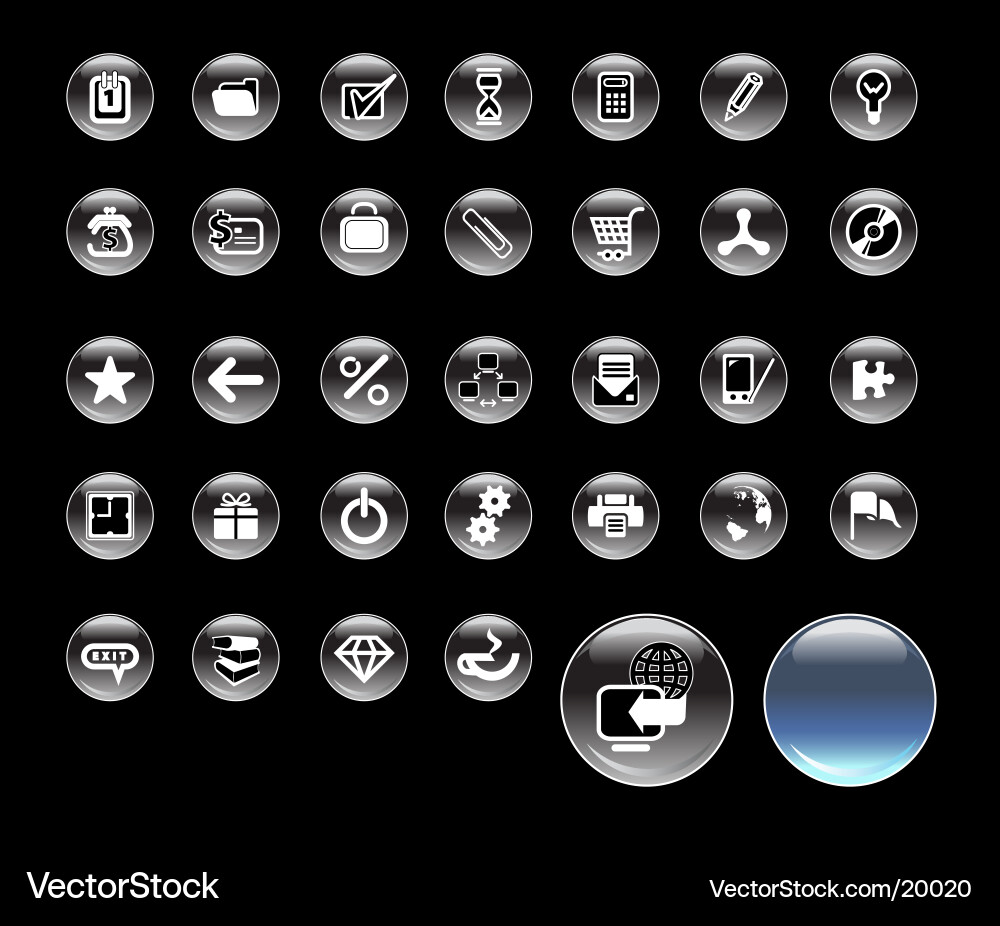 Website Icon Set Vector Image