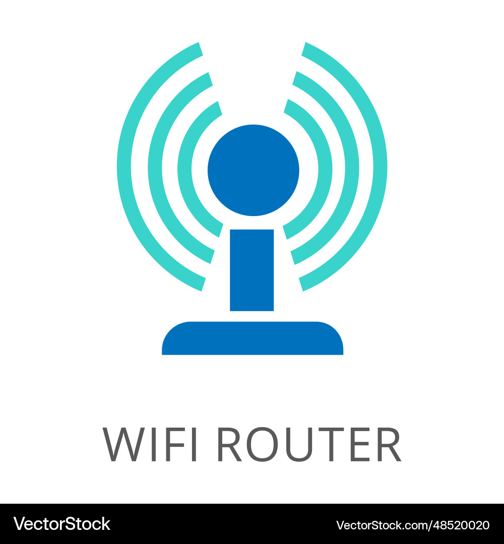 Wifi router for wireless communication isolated Wifi router for wireless communication isolated vector image