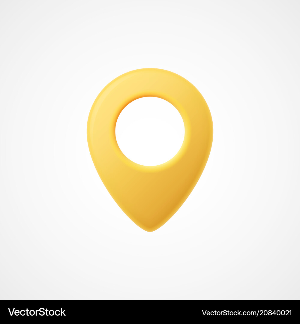 3d map pointer icon markers 3d map pointer icon markers vector image