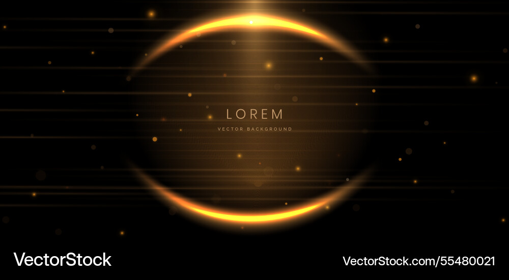 Abstract elegant gold glowing line with lighting Vector Image