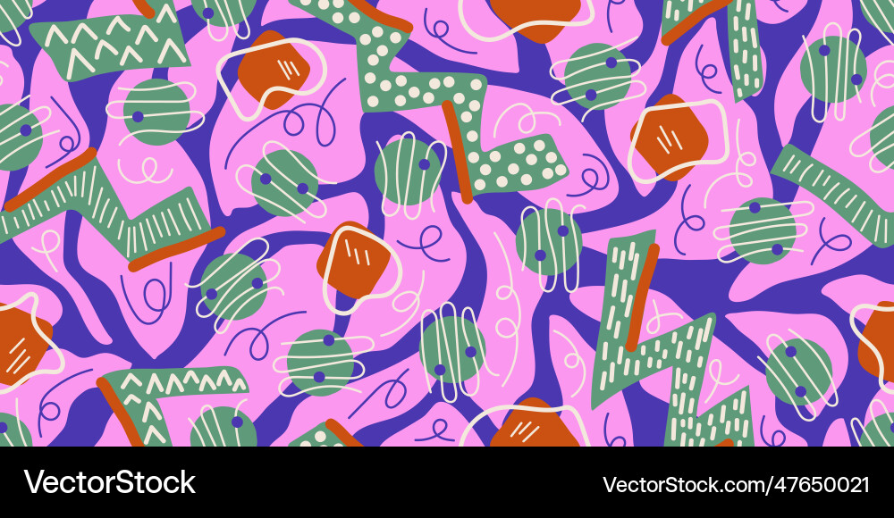 Abstract shapes modern seamless pattern design Abstract shapes modern seamless pattern design vector image