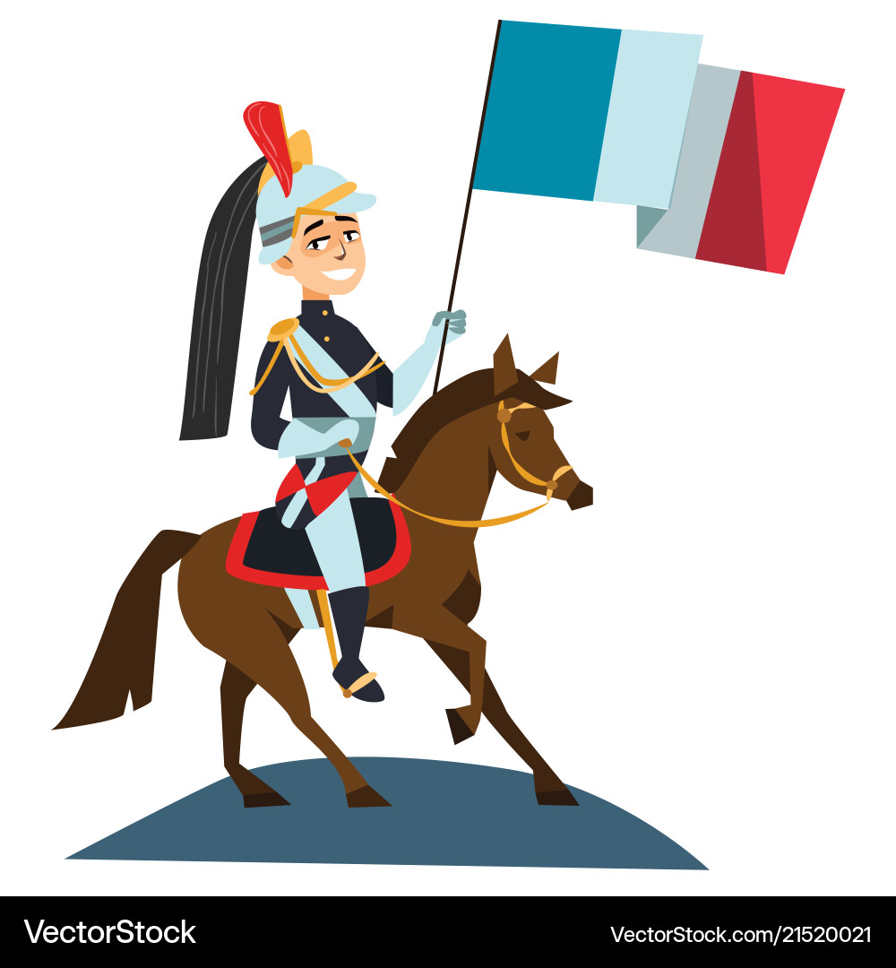 Bastille Day Horse Parade Vector Image