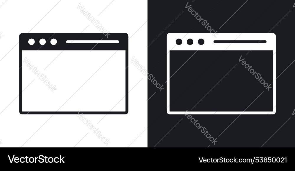 Browser window icon set Browser window icon set vector image