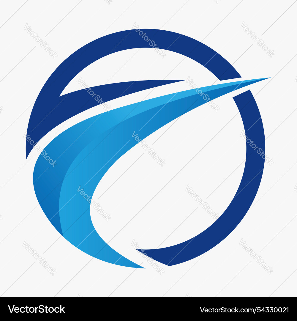 Circle abstract wave logo Royalty Free Vector Image