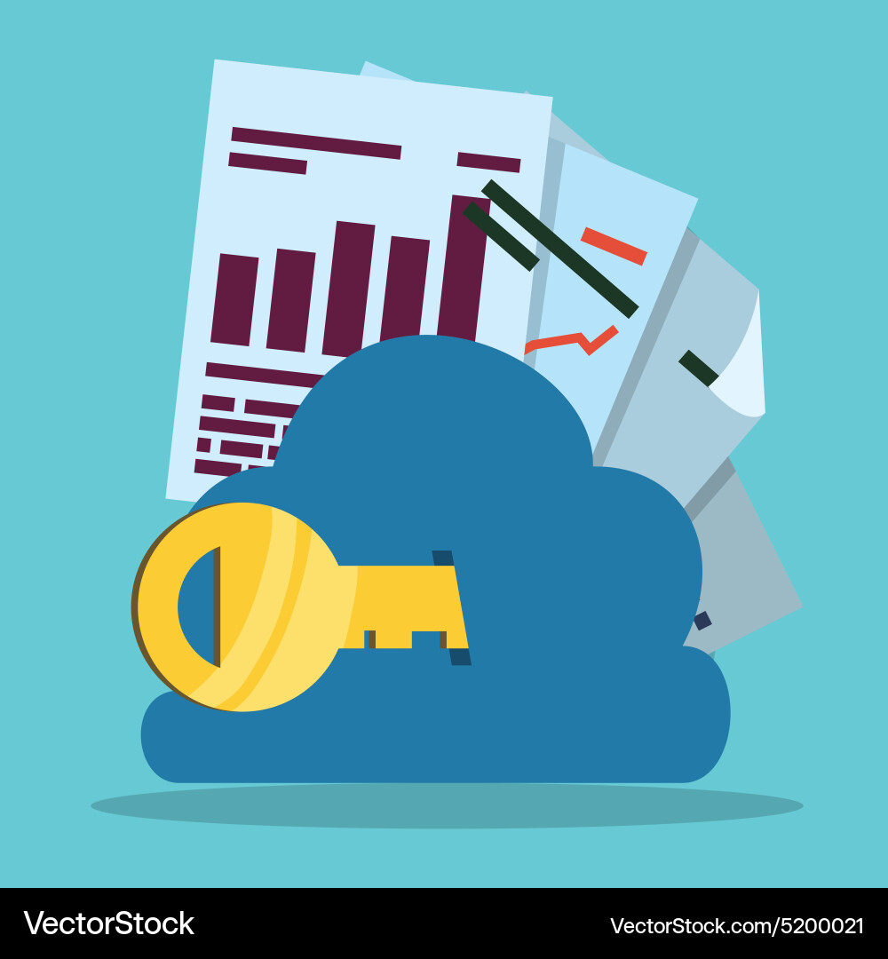 Cloud computing design vector image