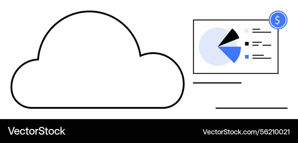 Cloud computing with data analysis and financial Cloud computing with data analysis and financial Vector Image