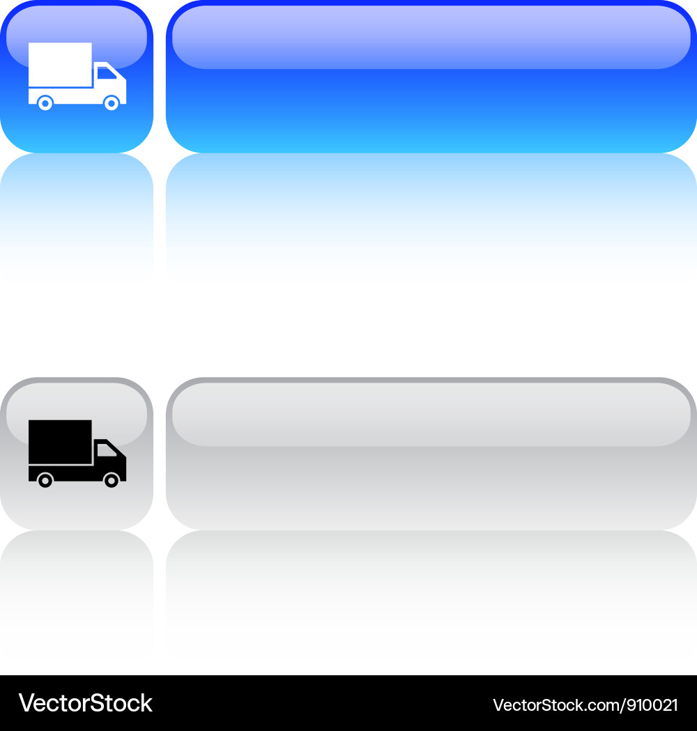 Delivery square button Vector Image