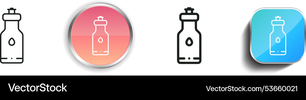 Drink icon thin linear regular and button style vector image