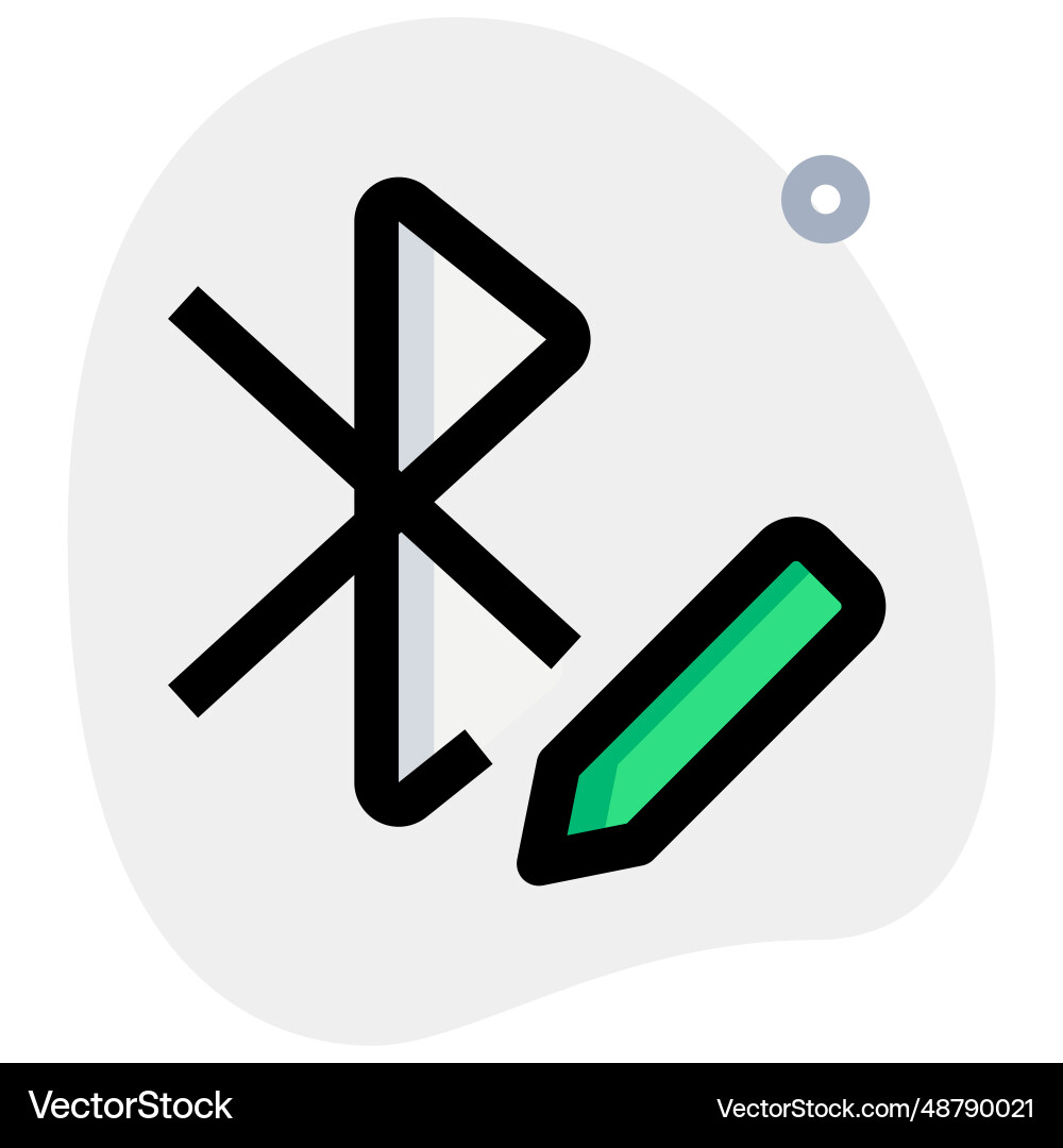 Editing the name in bluetooth option Vector Image